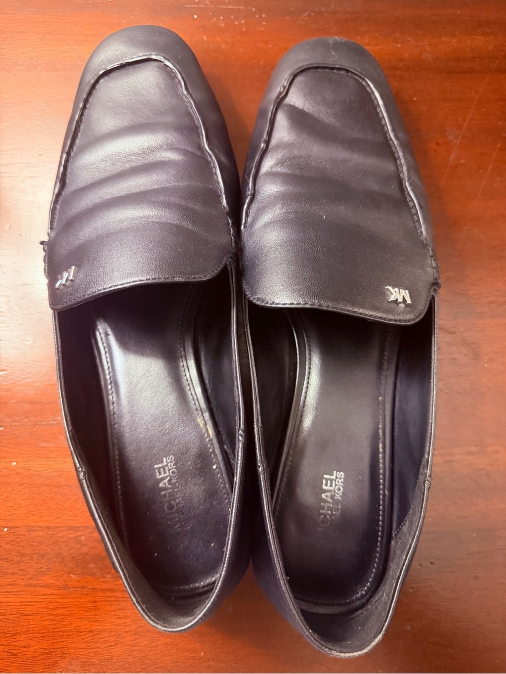 Michael Kors Men’s Dark Brown Leather Slip-On Loafers